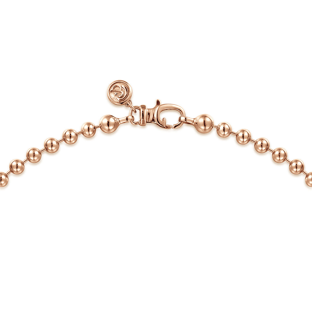22 Inch 4mm 14K Rose Gold Mens Hollow Ball Chain Necklace — Gabriel & Co. NKM7155-22K4JJJ