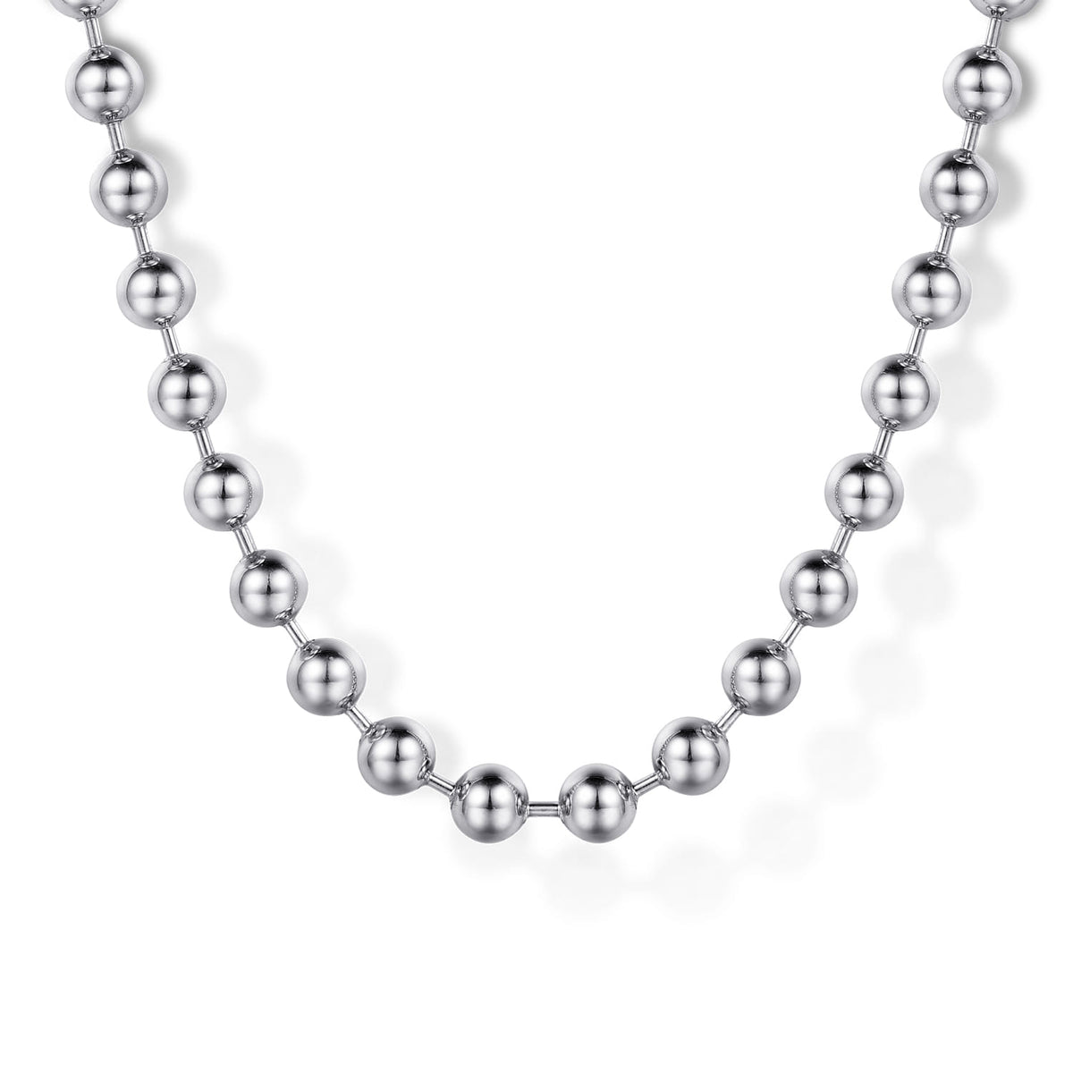 22 Inch 4mm 14K White Gold Mens Hollow Ball Chain Necklace — Gabriel & Co. NKM7155-22W4JJJ