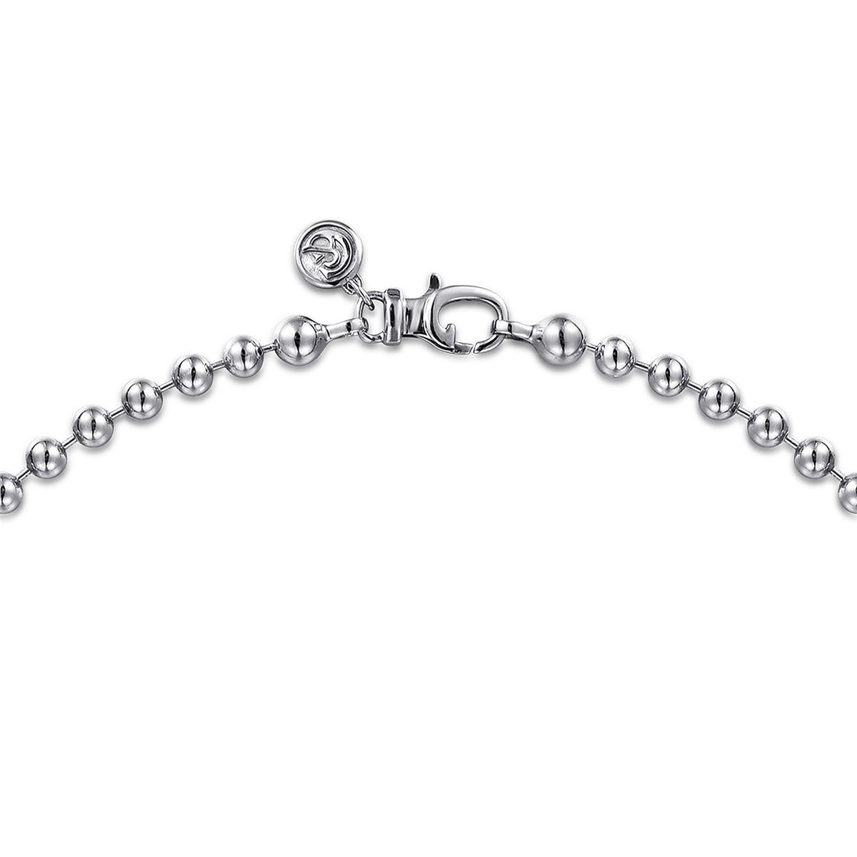 22 Inch 4mm 14K White Gold Mens Hollow Ball Chain Necklace — Gabriel & Co. NKM7155-22W4JJJ