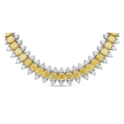 Radiant Yellow Diamond Necklace — view 3