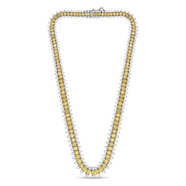 Radiant Yellow Diamond Necklace — view 1
