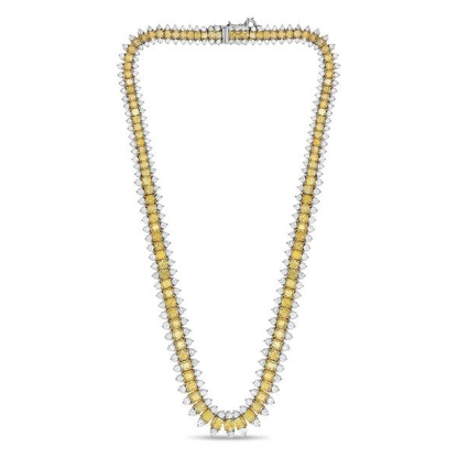 Radiant Yellow Diamond Necklace — view 1