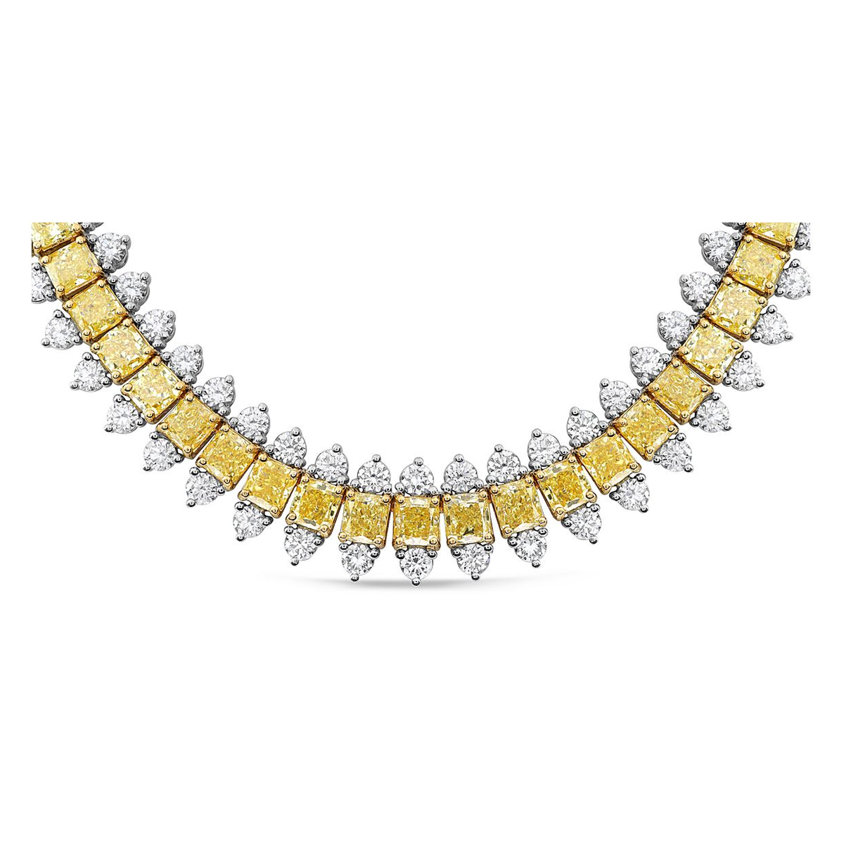 Radiant Yellow Diamond Necklace — view 3