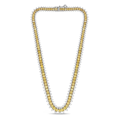 Radiant Yellow Diamond Necklace — view 1