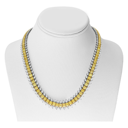 Radiant Yellow Diamond Necklace — view 2