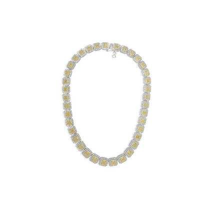 Radiant Fancy Yellow Diamond Necklace — view 1