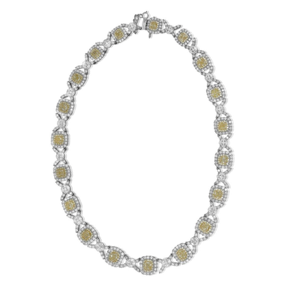 Cushion Fancy Yellow Diamond Necklace — view 1