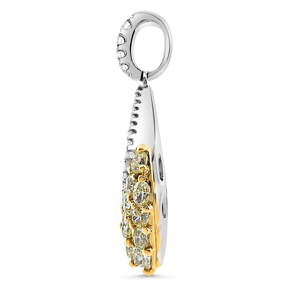 Marquise Fancy Yellow Diamond Pendant — view 1