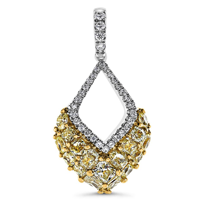 Marquise Fancy Yellow Diamond Pendant — view 2