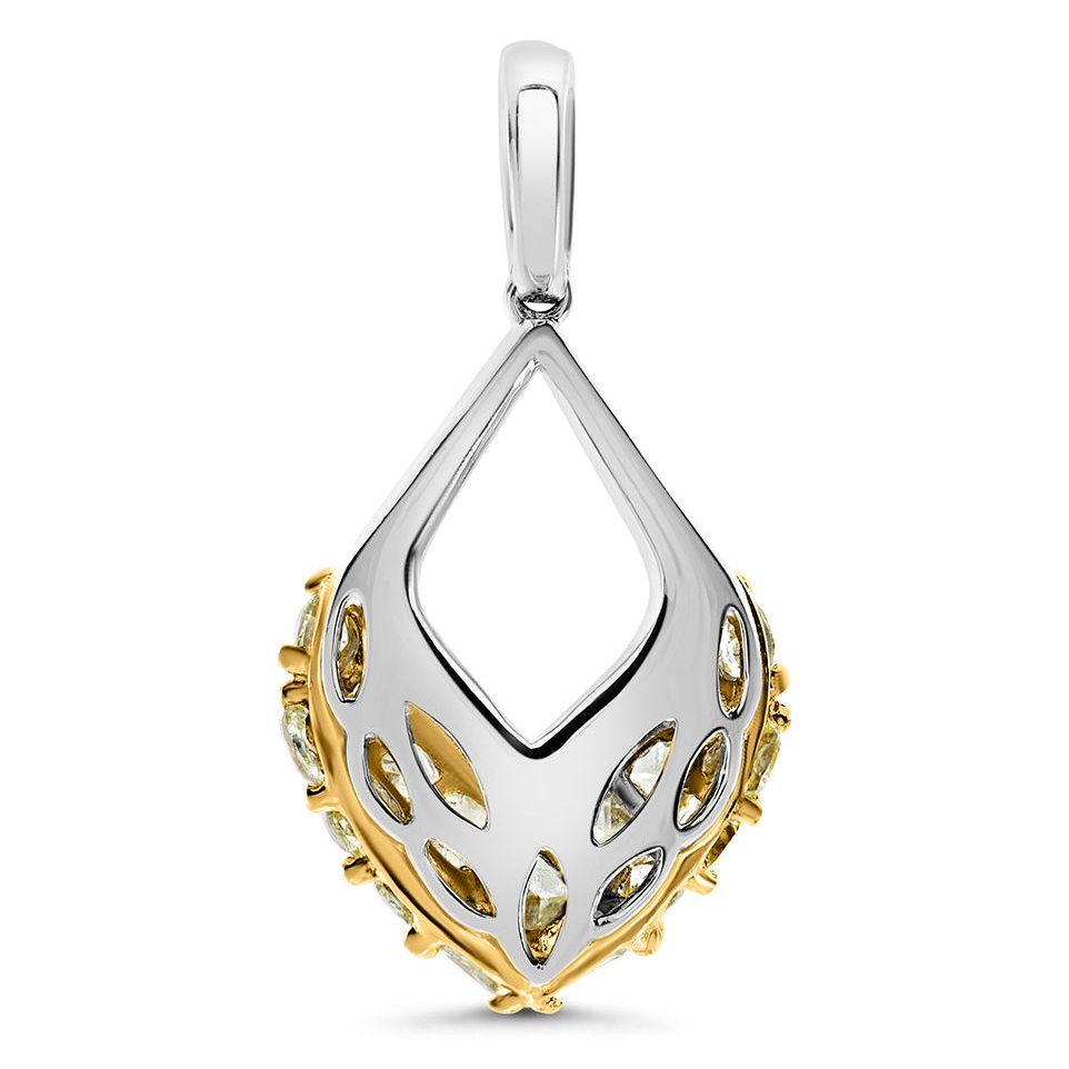 Marquise Fancy Yellow Diamond Pendant — view 3