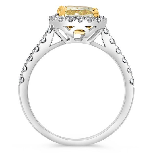 2.51 Yellow Diamond Pavé Ring — view 2