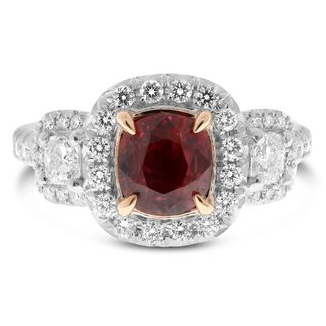 Cushion Ruby Ring — view 1