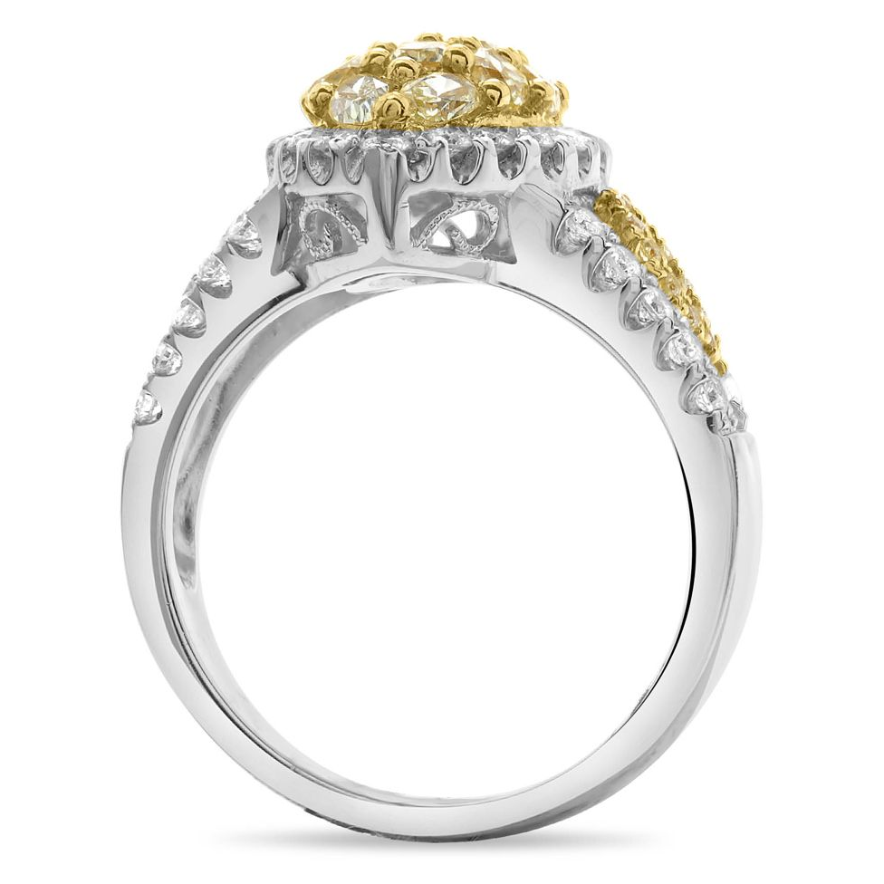 Marquise Fancy Yellow Diamond Ring — view 2