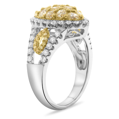 Marquise Fancy Yellow Diamond Ring — view 3