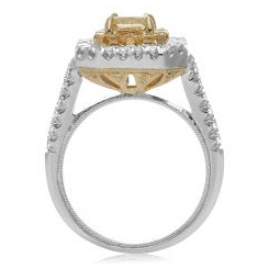 Radiant Fancy Yellow Diamond Ring — view 2