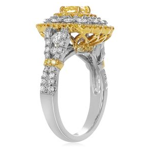 Flowering Cushion Cut Diamond Ring — view 2