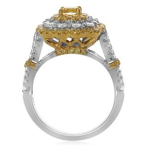 Flowering Cushion Cut Diamond Ring — view 4