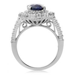 Oval Sapphire Ring — view 2