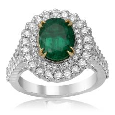 Oval Emerald Ring — view 1
