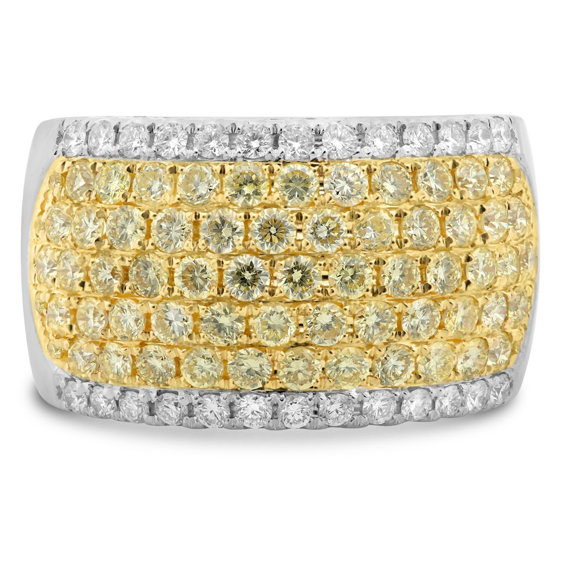 Round Fancy Yellow Diamond Ring — view 1