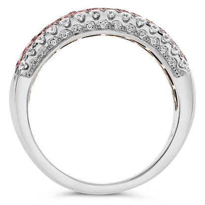 Five Row Two Tone Diamond Band — view 2