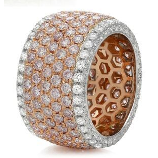 Round Pink Diamond Ring — view 3