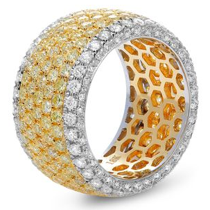 Fancy Yellow Diamond Ring — view 3