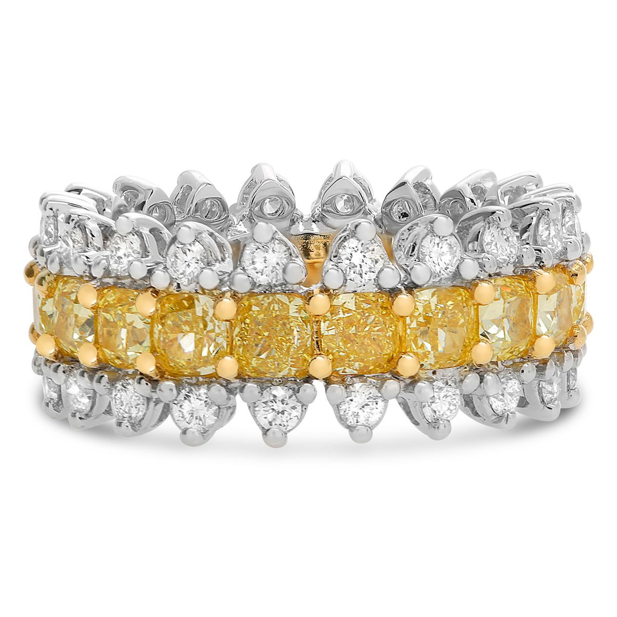 Two Tone Diamond Eternity Ring — view 1