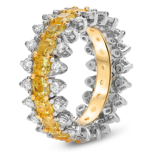 Two Tone Diamond Eternity Ring — view 2