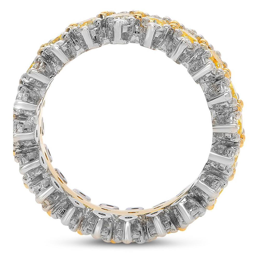 Two Tone Diamond Eternity Ring — view 3
