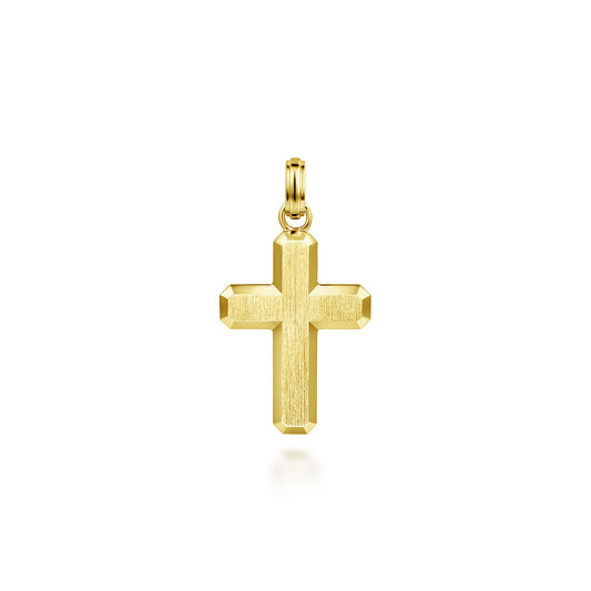 14K Yellow Gold Cross Pendant — Gabriel & Co. PCM6542Y4JJJ