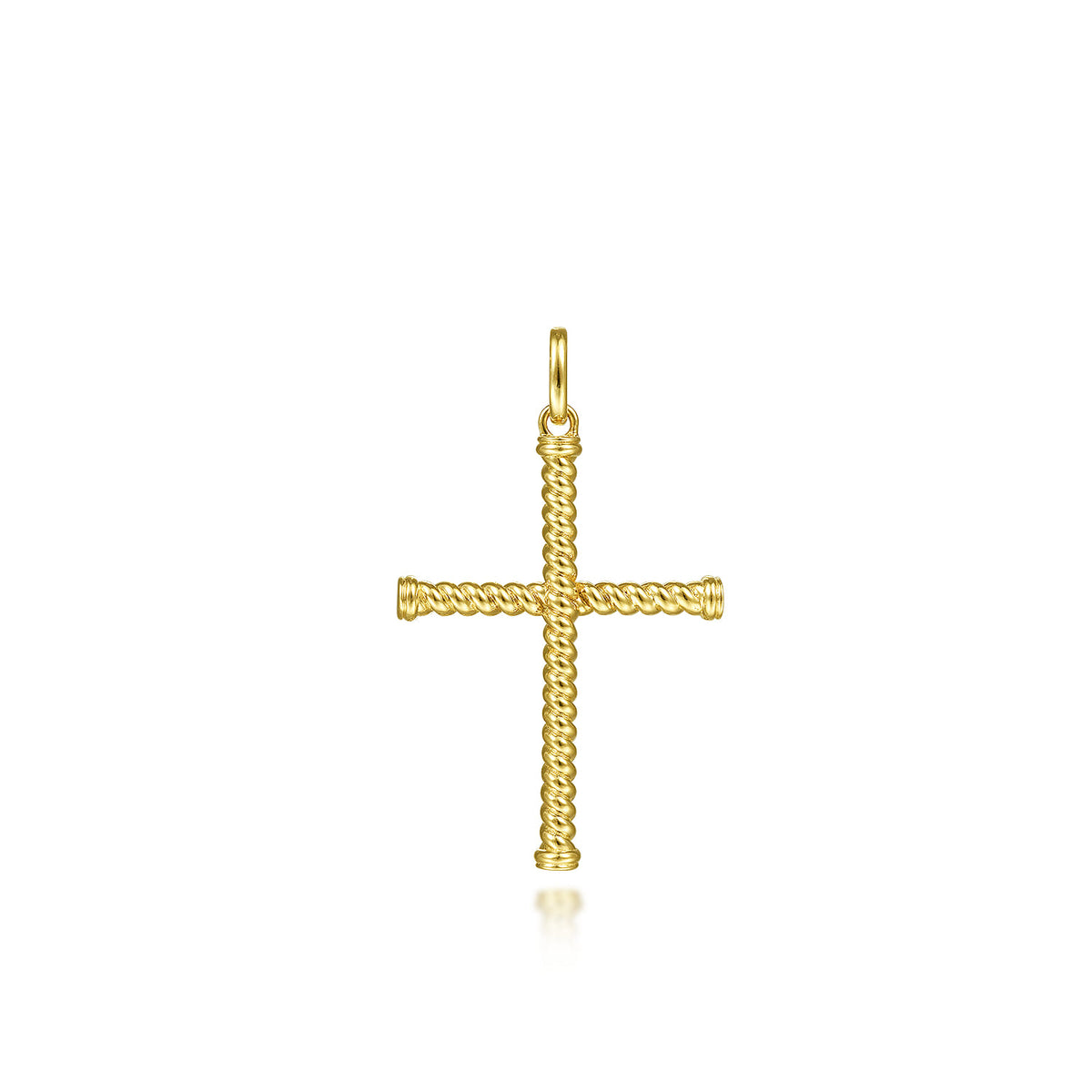 14K Yellow Gold Rope Cross Pendant — Gabriel & Co. PCM6546Y4JJJ