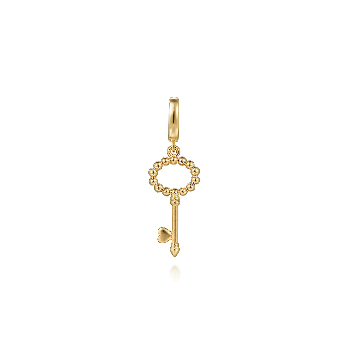 14K Yellow Plain Gold Bujukan Key Charm Pendant with Detachable Bail — Gabriel & Co. PT7560Y4JJJ