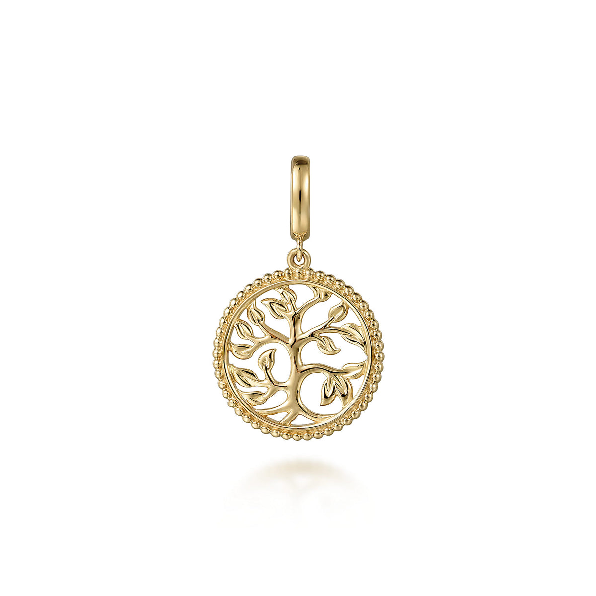 14K Yellow Plain Gold Bujukan Tree of Life Medallion Pendant with Detachable Bail — Gabriel & Co. PT7562Y4JJJ