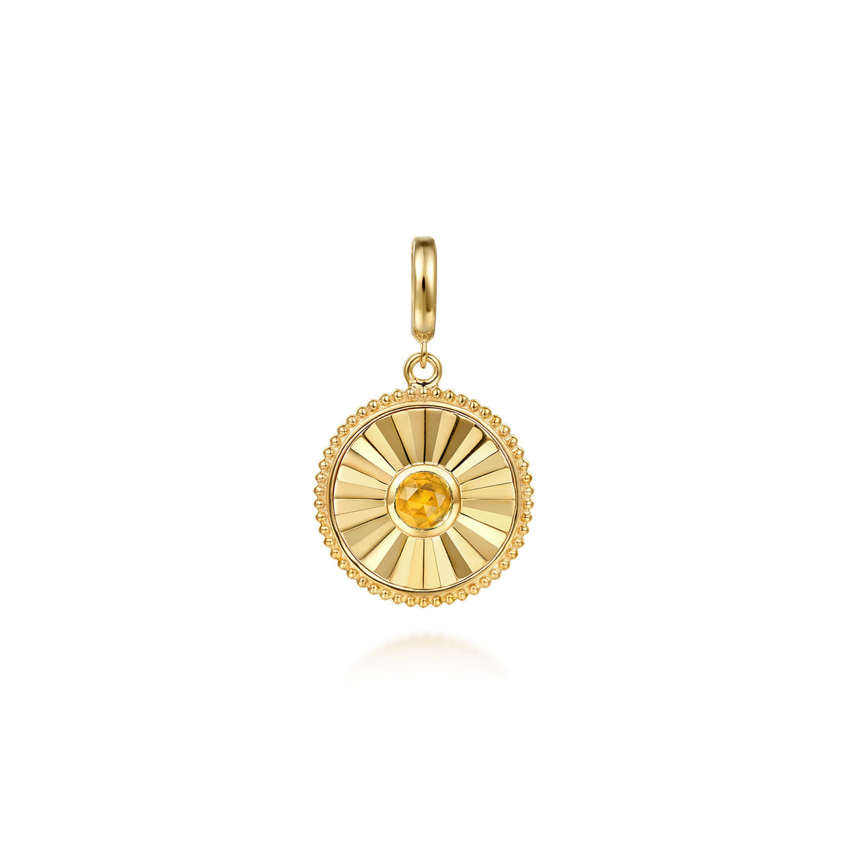 14K Yellow Gold Bujukan Citrine Medallion Pendant with Detachable Bail — Gabriel & Co. PT7653Y4JCT