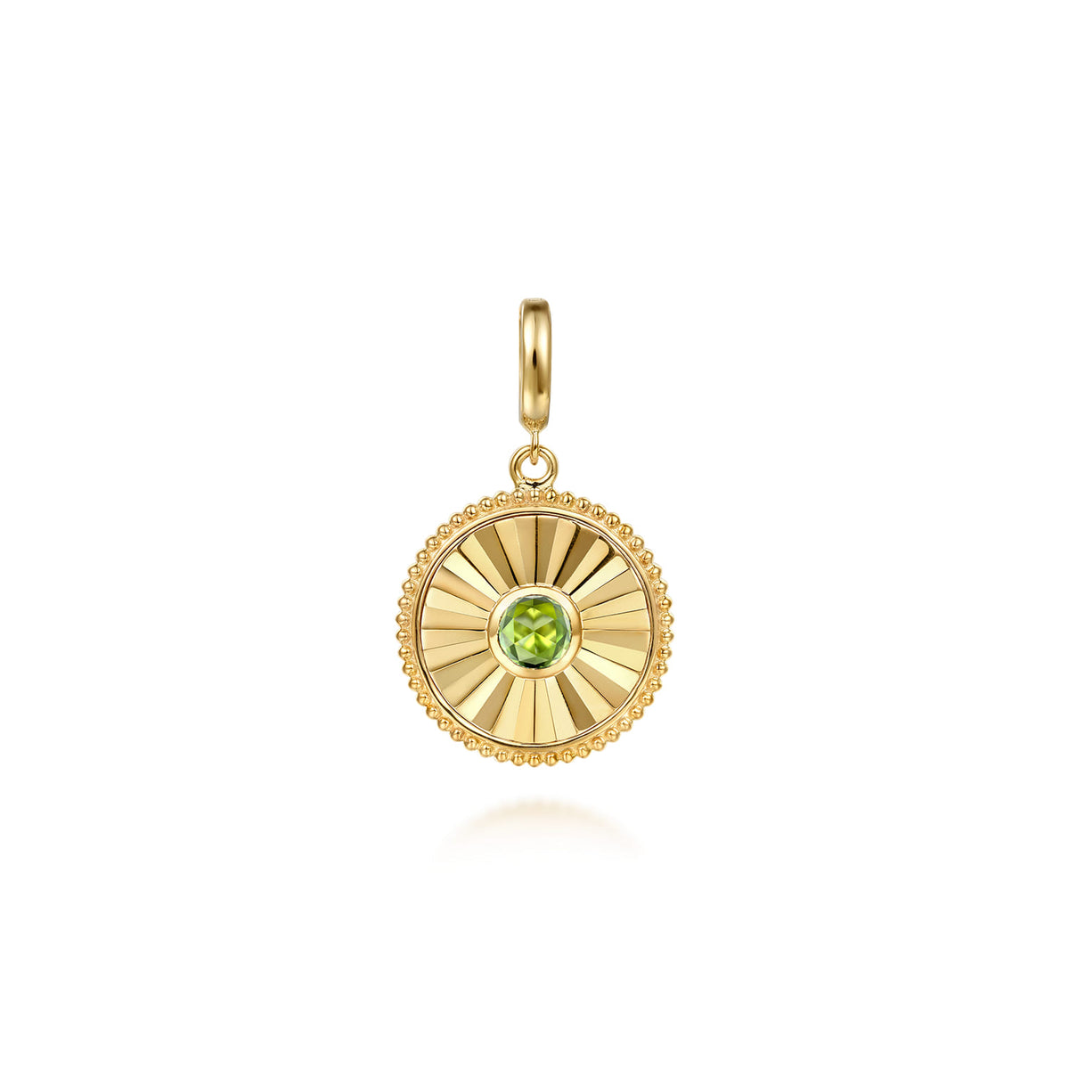 14K Yellow Gold Bujukan Peridot Medallion Pendant with Detachable Bail — Gabriel & Co. PT7653Y4JPE