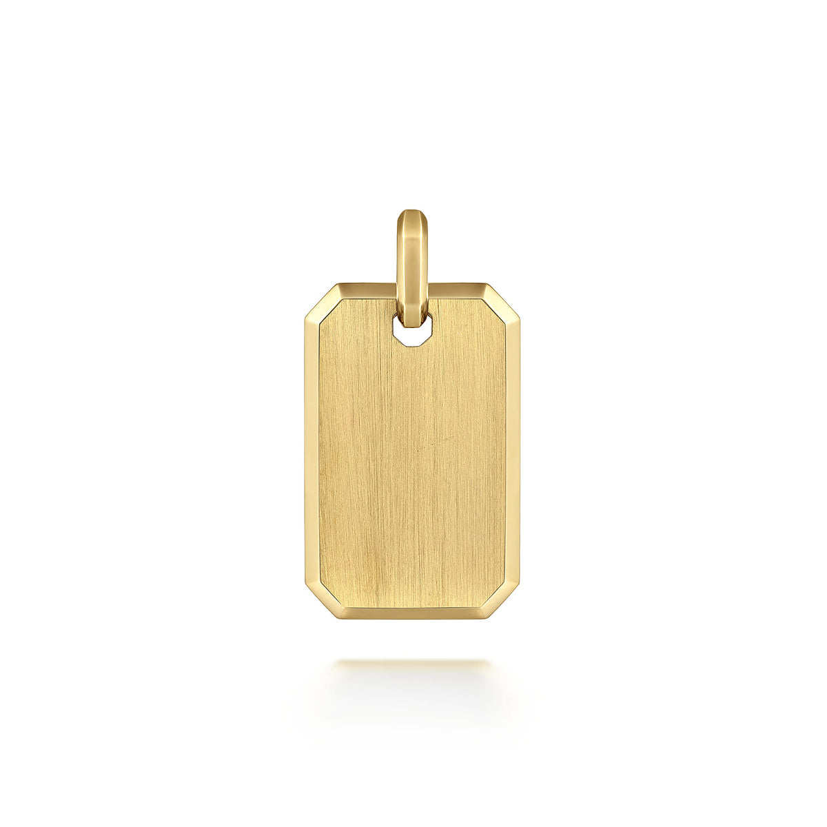 14K Yellow Gold Engravable Dog Tag Pendant — Gabriel & Co. PTM6530Y4JJJ