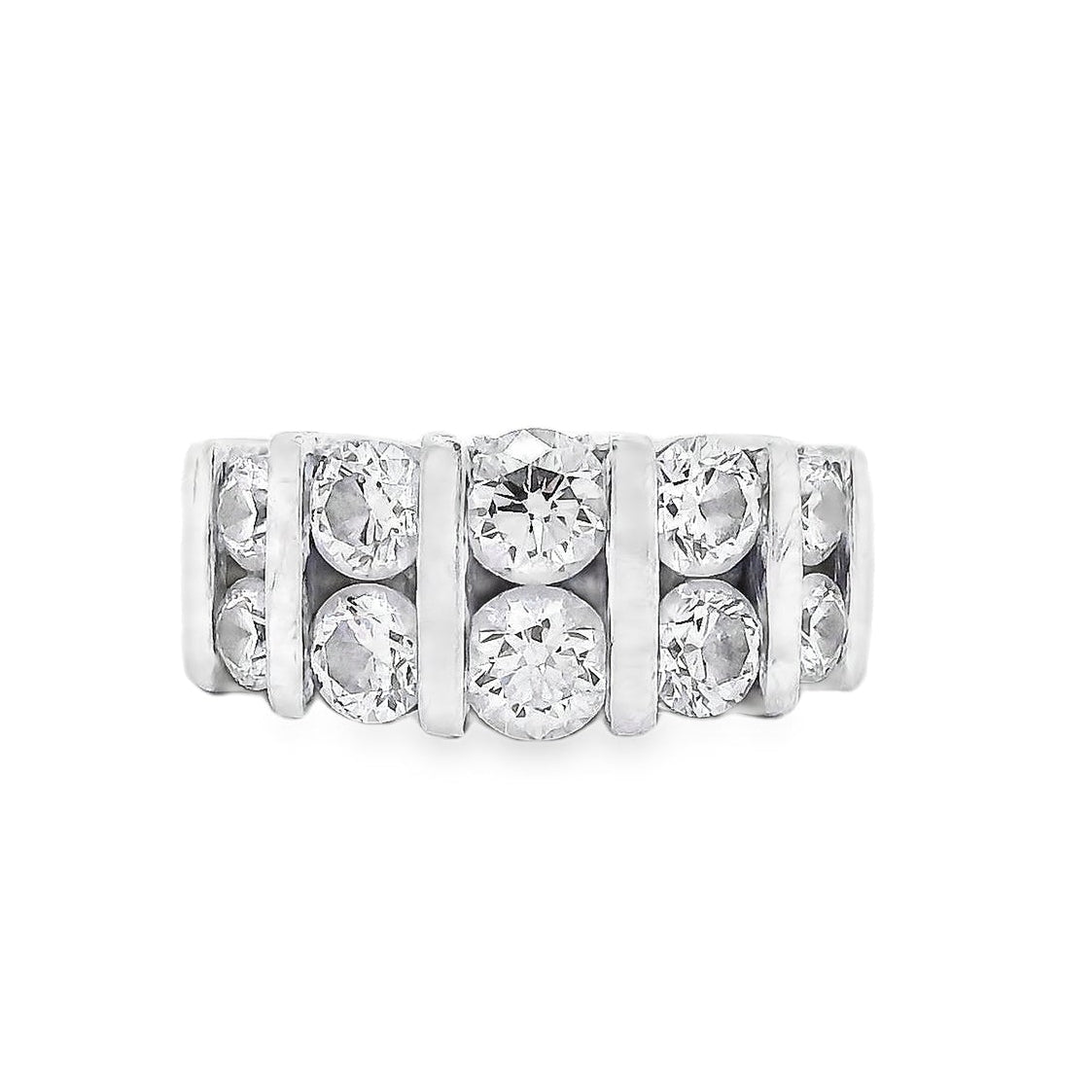Platinum Ring with Round Diamonds