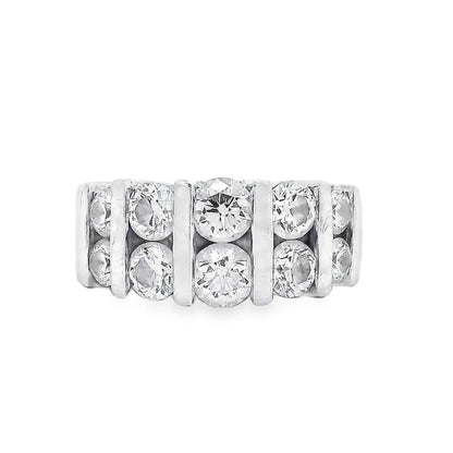 Platinum Ring with Round Diamonds