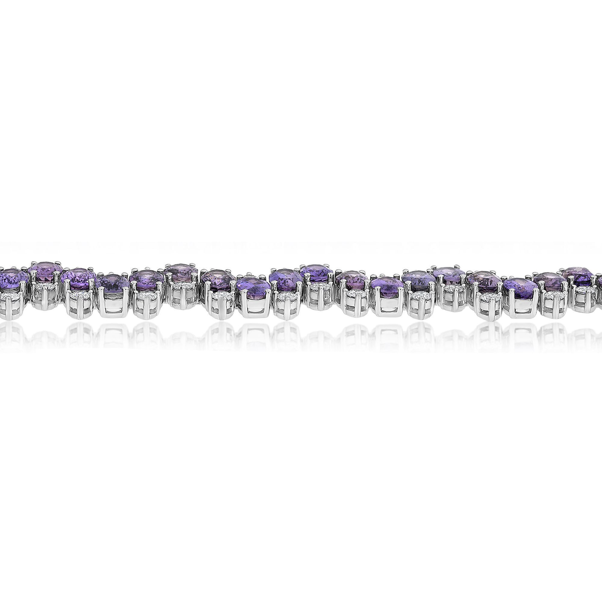 Oval Purple Sapphire Bracelet — view 3