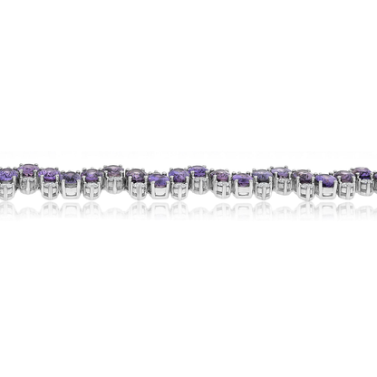 Oval Purple Sapphire Bracelet — view 3