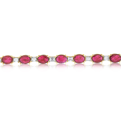 Oval Ruby Bracelet — view 2