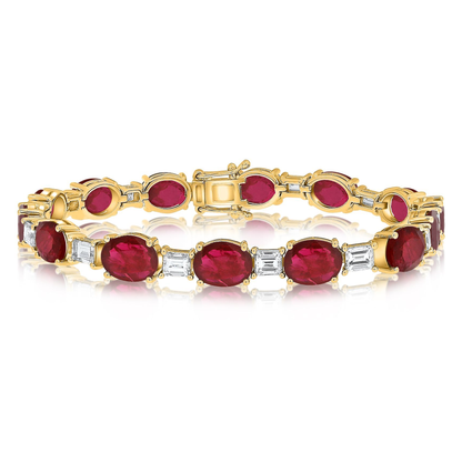 Oval Ruby Bracelet — view 1