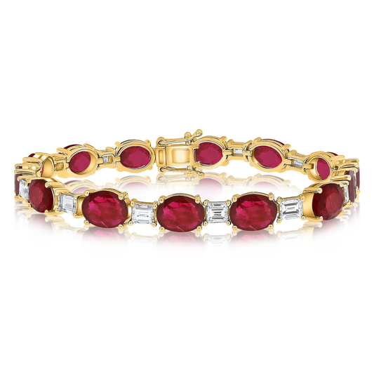 Oval Ruby Bracelet — view 1