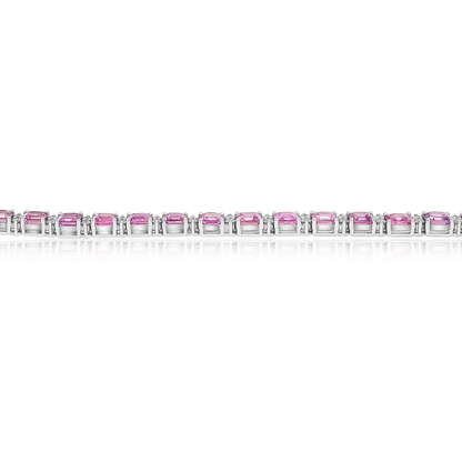 Emerald Cut Pink Sapphire Bracelet — view 3