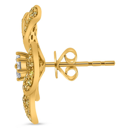 Round Diamond Earring — view 2