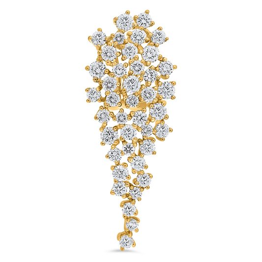 Round Diamond Earring — view 1