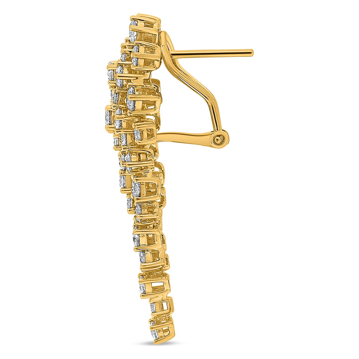 Round Diamond Earring — view 2