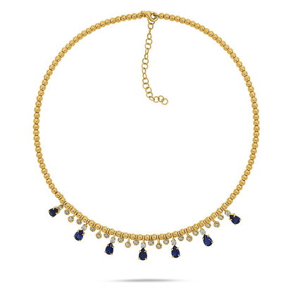 Pear Shape Sapphire Bangle — view 1