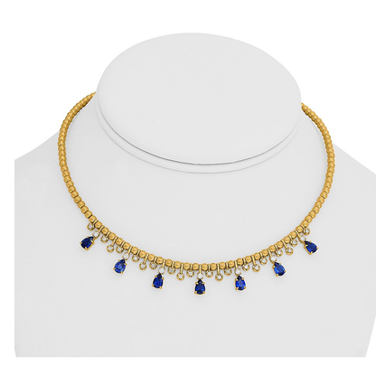 Pear Shape Sapphire Bangle — view 3